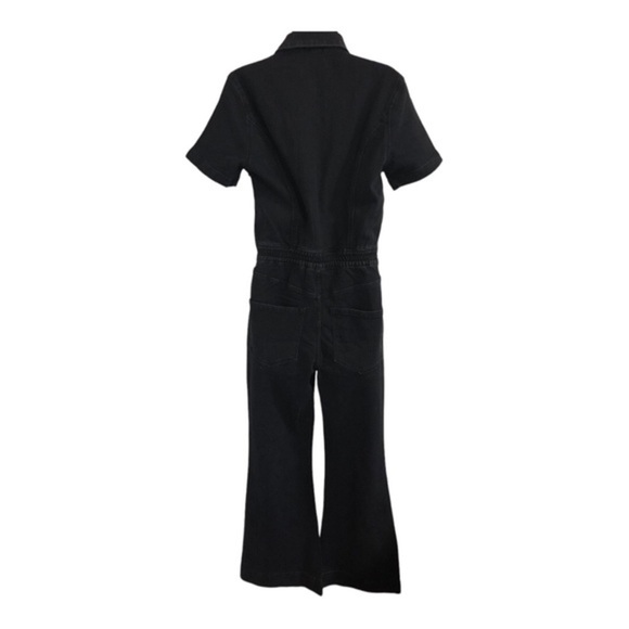 Jessica Simpson black denim button front short sleeve jeans jumpsuit size 5 new - Picture 15 of 17